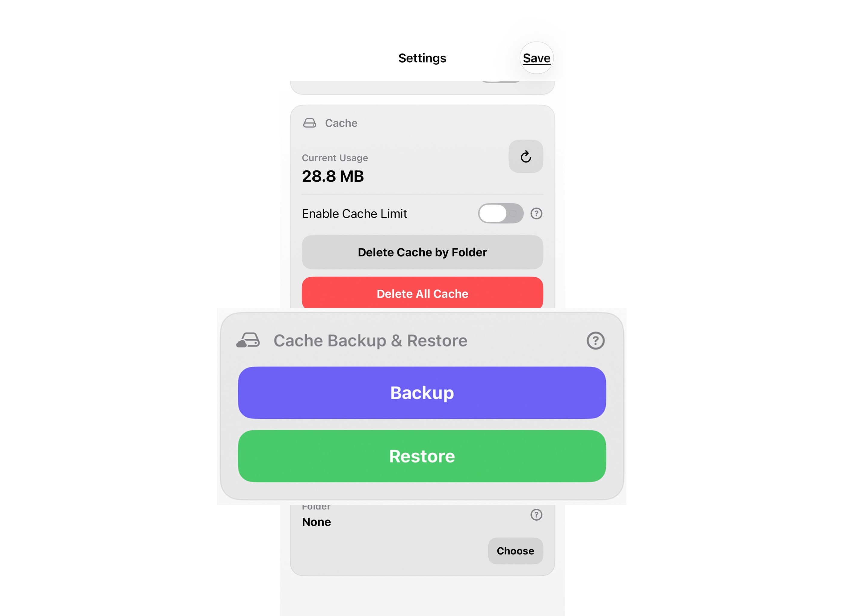 Thumbnail Cache Backup & Restore
