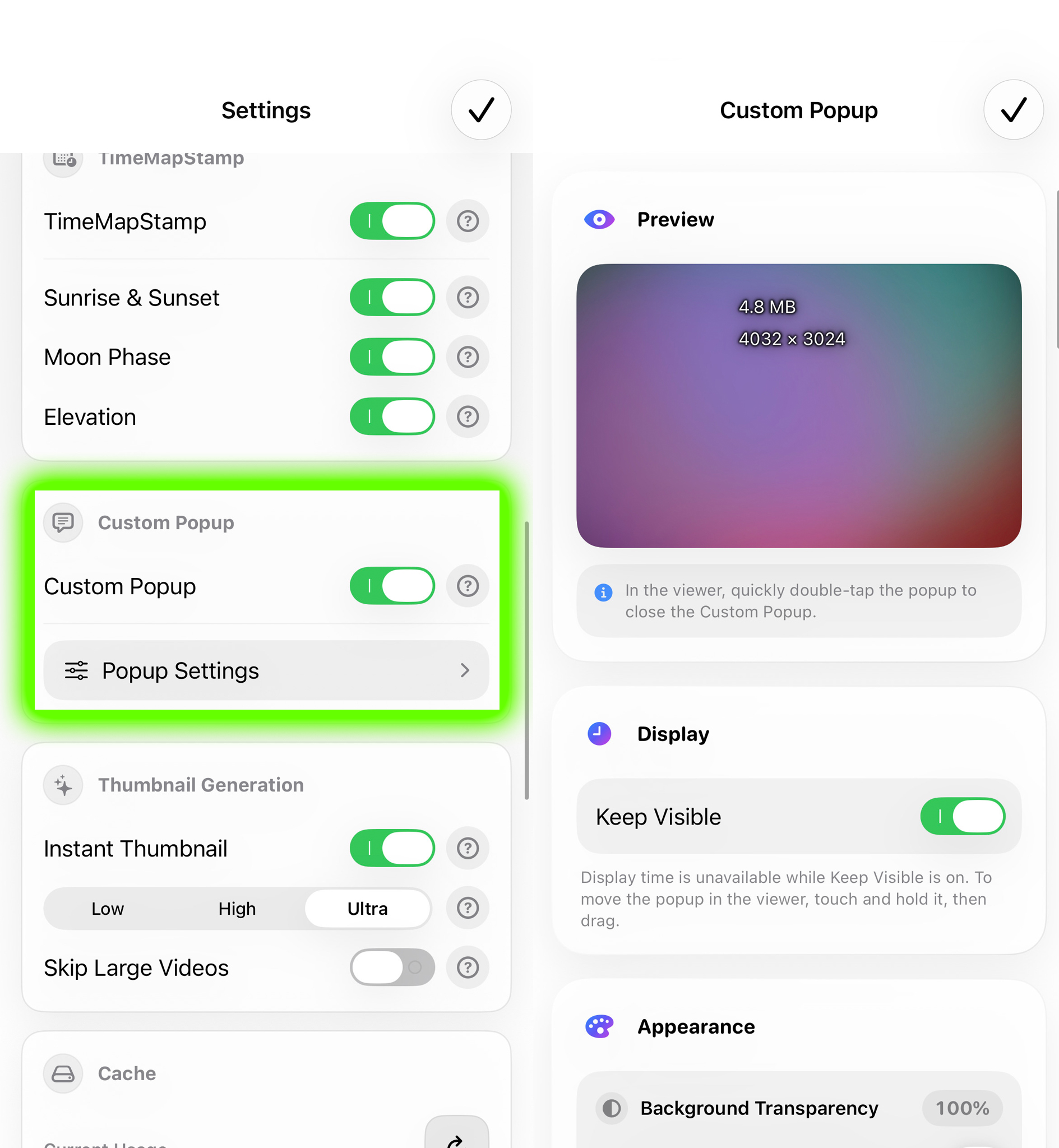Custom Popup
