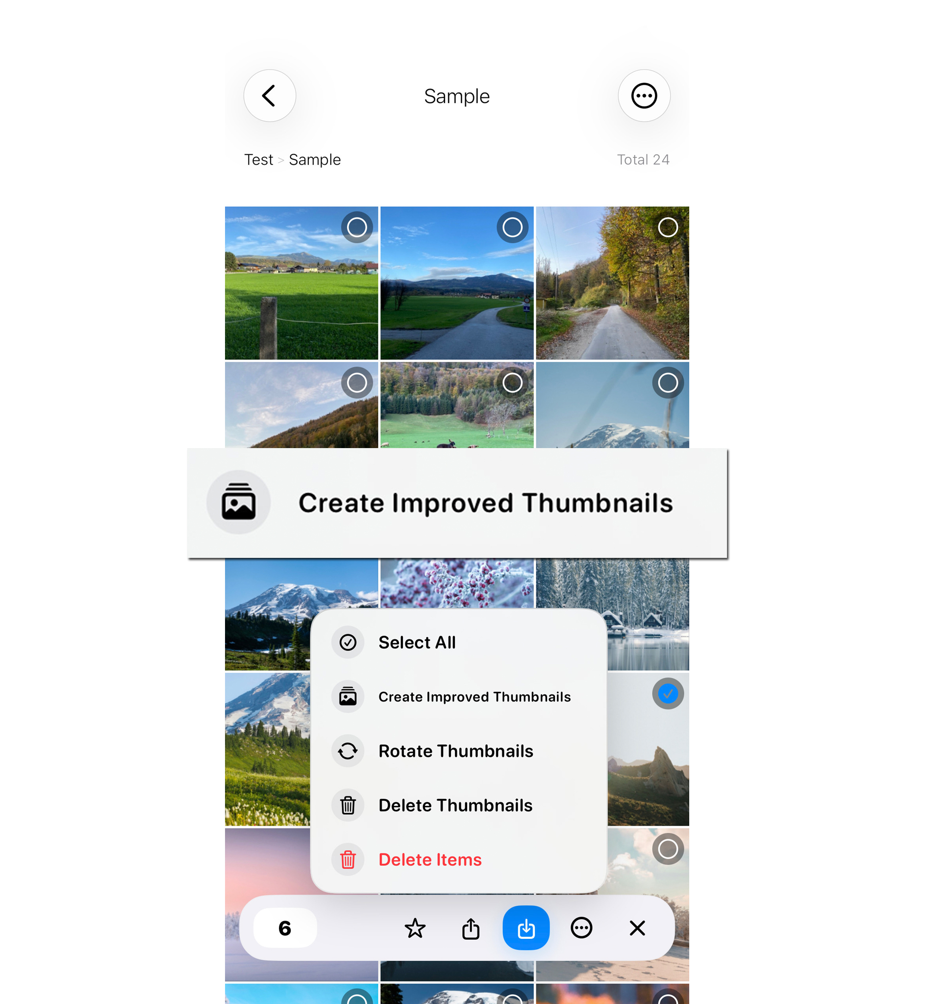 Improve Selected Thumbnails