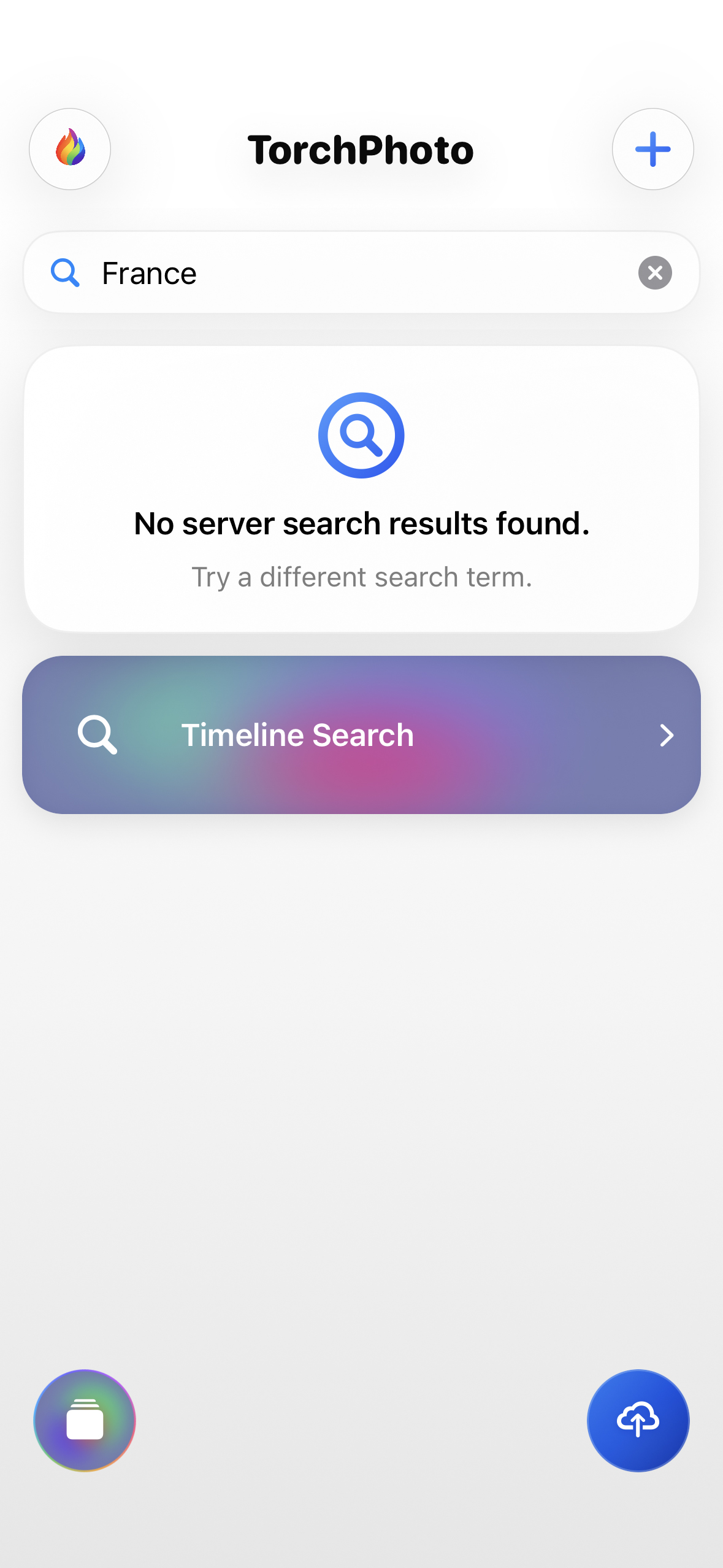 Timeline Search shortcut from the server search screen