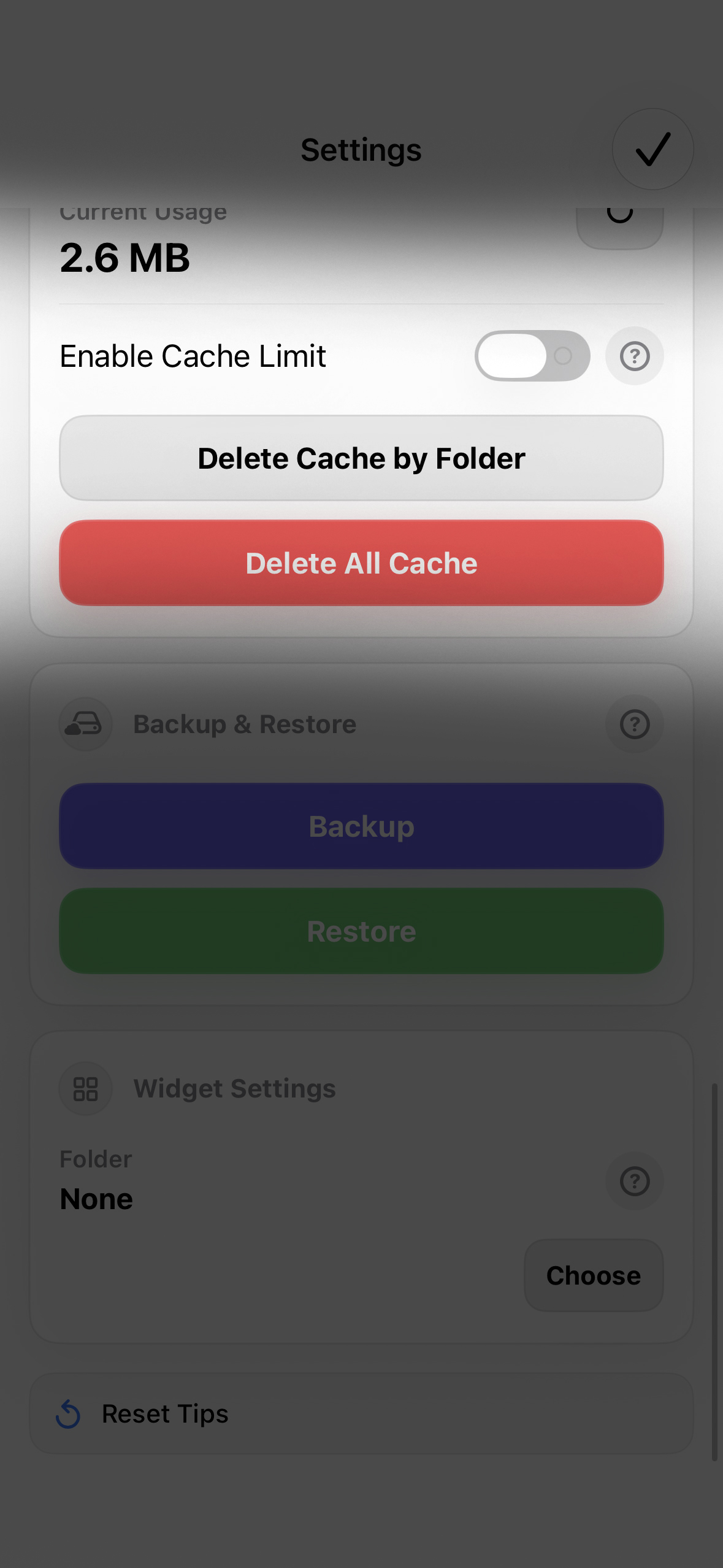 Thumbnail cache settings with PRO