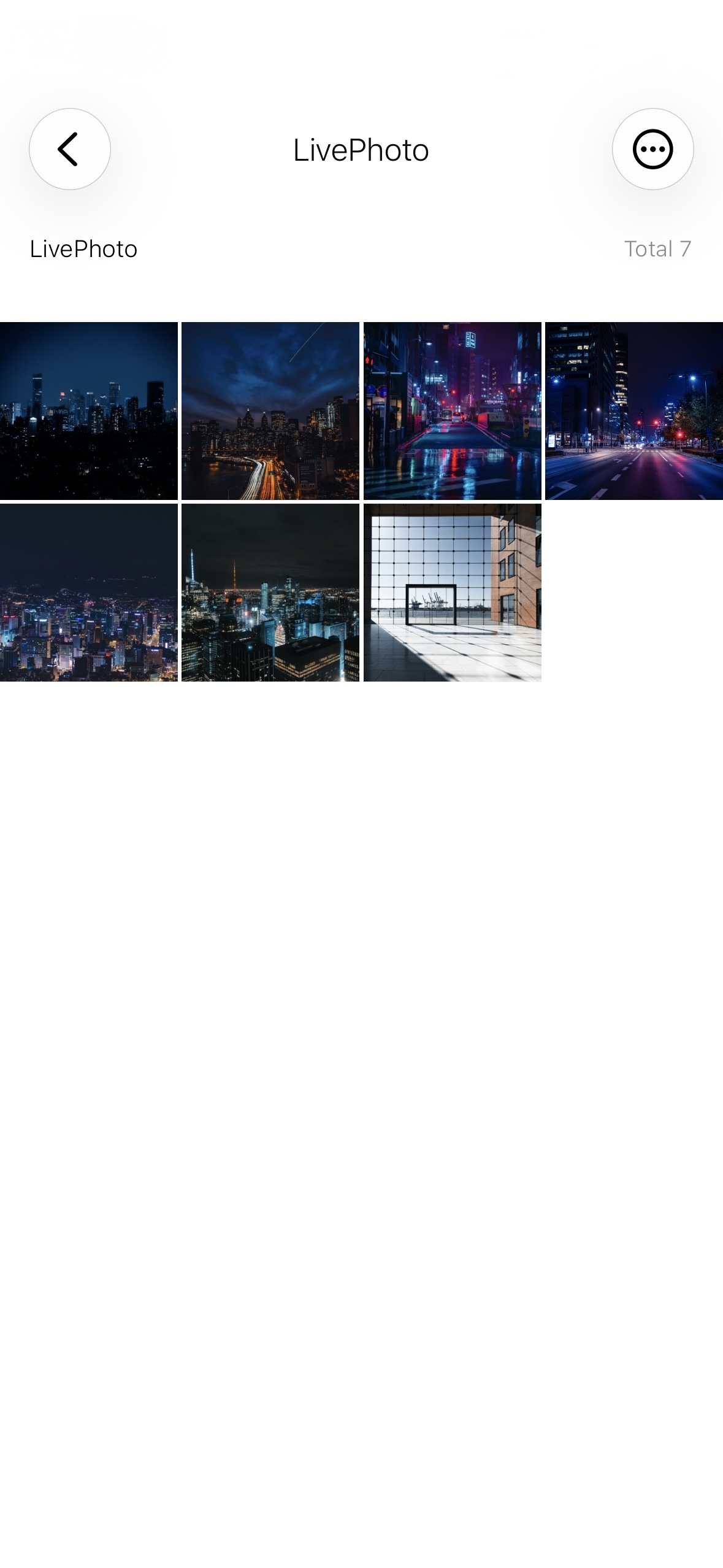 Displayed as a single Live Photo style item