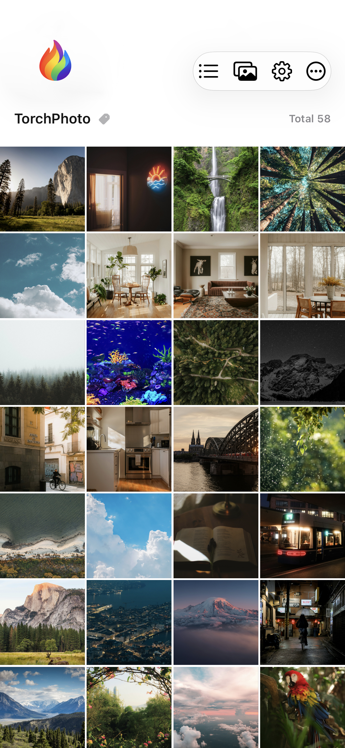 TorchPhoto App Mockup