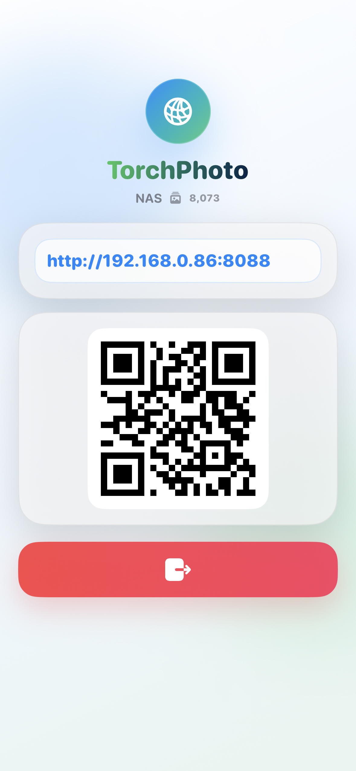 TorchPhoto Wi-Fi Gallery on iPhone
